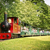 Buy canvas prints of  Pavilion Gardens Train, Buxton by Phil Sproson