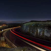 Buy canvas prints of Surprise View Car Trails by Phil Sproson