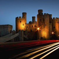 Buy canvas prints of  Conwy Castle by Night by Phil Sproson