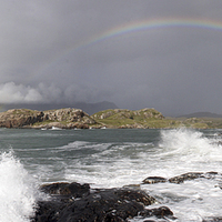 Buy canvas prints of  Waves and Rainbows by Ged O'ConnorChalli
