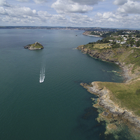 Buy canvas prints of  Hope's Nose Babbacombe  by Aerial Dimensions