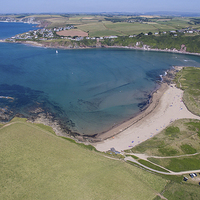 Buy canvas prints of  Bantham Beach and Bigbury on sea by Aerial Dimensions