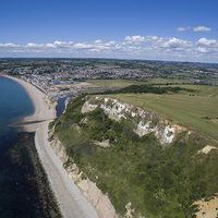 Buy canvas prints of  Seaton and Axmouth golf course by Aerial Dimensions