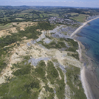 Buy canvas prints of   Charmouth by Aerial Dimensions