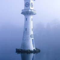 Buy canvas prints of  Blue winter morning at the lighthouse by Debbie Cox