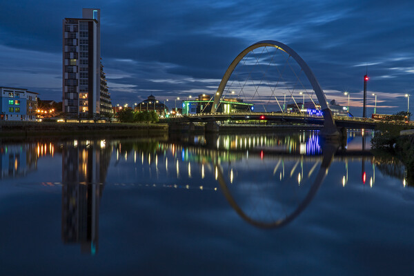 The Squinty Bridge on the River Clyde. Picture Board by Rich Fotografi 