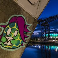 Buy canvas prints of Street art on the Squinty Bridge, River Clyde, Gla by Rich Fotografi 