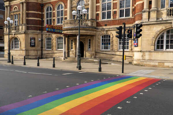 Battersea Arts Centre Rainbow Crossing Picture Board by Rich Fotografi 