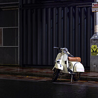Buy canvas prints of Scooter watched by CCTV by Rich Fotografi 