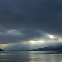 Buy canvas prints of Sun Rays on Loch Fyne by Rich Fotografi 