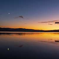 Buy canvas prints of Moon Reflection on Loch Fyne, Scotland. by Rich Fotografi 
