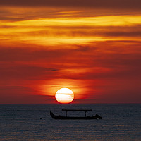 Buy canvas prints of Sunset on Kuta Beach by Rich Fotografi 