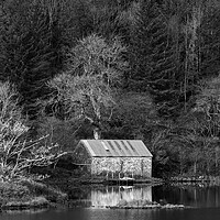 Buy canvas prints of Autumn at the Boathouse at Dubh Loch by Rich Fotografi 