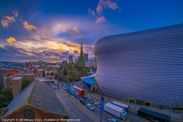 Sunset in Birmingham. Picture Board by Bill Allsopp