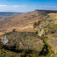 Buy canvas prints of Stanage edge. by Bill Allsopp