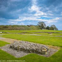 Buy canvas prints of Old Sarum cathedral foundations. by Bill Allsopp