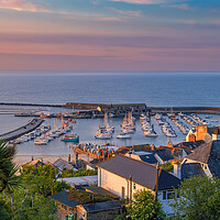 Buy canvas prints of Lyme Regis harbour. by Bill Allsopp
