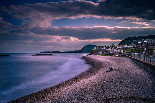 Sunset at Sidmouth. Picture Board by Bill Allsopp