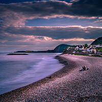 Buy canvas prints of Sunset at Sidmouth. by Bill Allsopp