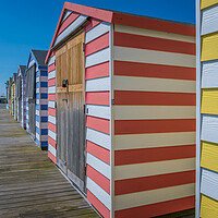 Buy canvas prints of Huts on the pier. by Bill Allsopp