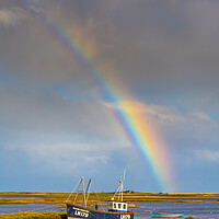 Buy canvas prints of Rainbow over the creek. by Bill Allsopp
