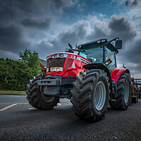 Buy canvas prints of Big Red Tractor. by Bill Allsopp