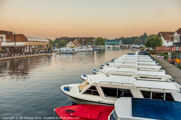 Boats at Wroxham Picture Board by Bill Allsopp