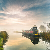 Buy canvas prints of The Ashby Canal at dawn. by Bill Allsopp