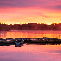 Buy canvas prints of Deep Red Sunrise at Thonton. by Bill Allsopp
