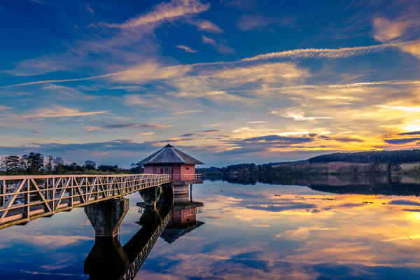 Cropston reservoir sunset. Picture Board by Bill Allsopp