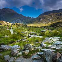 Buy canvas prints of Walking in the mountains. by Bill Allsopp