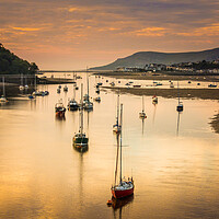 Buy canvas prints of The Conwy estuary at sunset. by Bill Allsopp