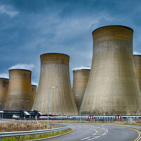 Buy canvas prints of Ratcliffe on soar power station and East Midlands Parkway Statio by Bill Allsopp