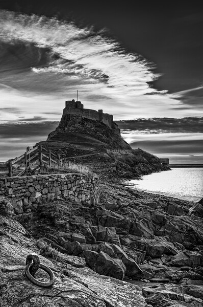Lindisfarne castle at dawn Picture Board by Bill Allsopp