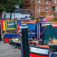 Buy canvas prints of Colours on the canal  by Bill Allsopp