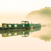 Buy canvas prints of Golden dawn on the Canal. by Bill Allsopp