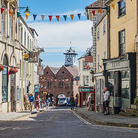 Buy canvas prints of Ross on Wye town centre. by Bill Allsopp