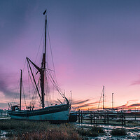 Buy canvas prints of Sunrise on a Thames Sailing Barge by Bill Allsopp