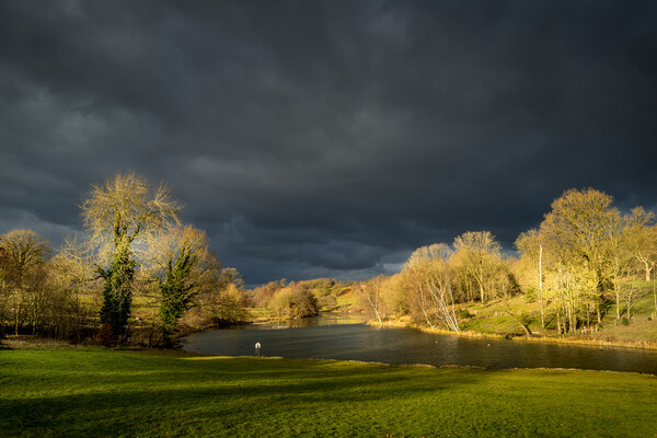Storm clouds over the fish pond. Picture Board by Bill Allsopp
