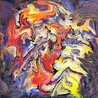 Buy canvas prints of Vibrant Celestial Abstract Artwork by Bill Allsopp