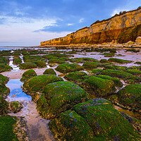 Buy canvas prints of Boulders on the beach at Hunstanton. by Bill Allsopp