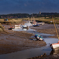 Buy canvas prints of Low tide and a dark sky. by Bill Allsopp