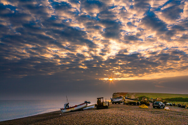 Fishing boats at Salthouse. Picture Board by Bill Allsopp