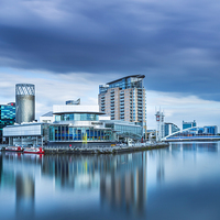Buy canvas prints of  The Lowry at Salford Quays. by Bill Allsopp
