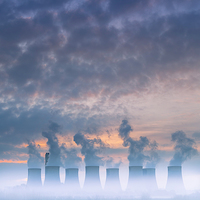 Buy canvas prints of Steam rising from the cooling towers at Ratcliffe  by Bill Allsopp