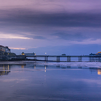 Buy canvas prints of Town and Pier. by Bill Allsopp