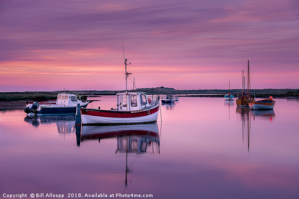 Sunset at Burnham Overy Staithe. Picture Board by Bill Allsopp