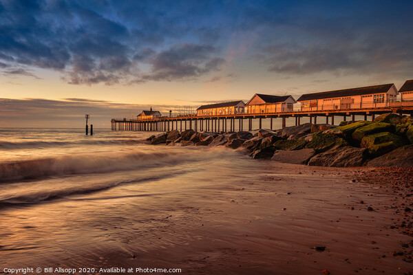 Sunrise on the pier. Picture Board by Bill Allsopp