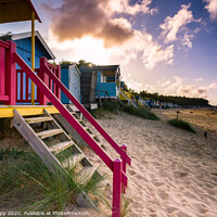 Buy canvas prints of Beach huts by Bill Allsopp
