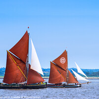 Buy canvas prints of Thames sailing barges by Bill Allsopp